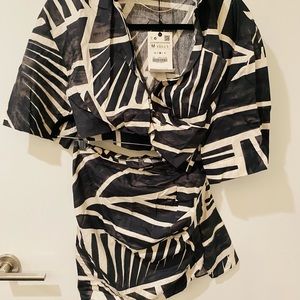 Tribal Print Black and White Zara Skirt Set